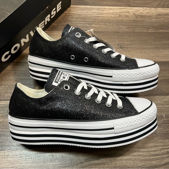 Converse Chuck Taylor All Star Platform Layer Ox Glitter - Picture 2 of 5